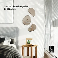 Umbra Titanium Hubba Pebble Mirror Set 
