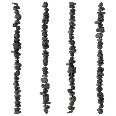 Black Lava Chip Beads by Bead Landing™, 10mm