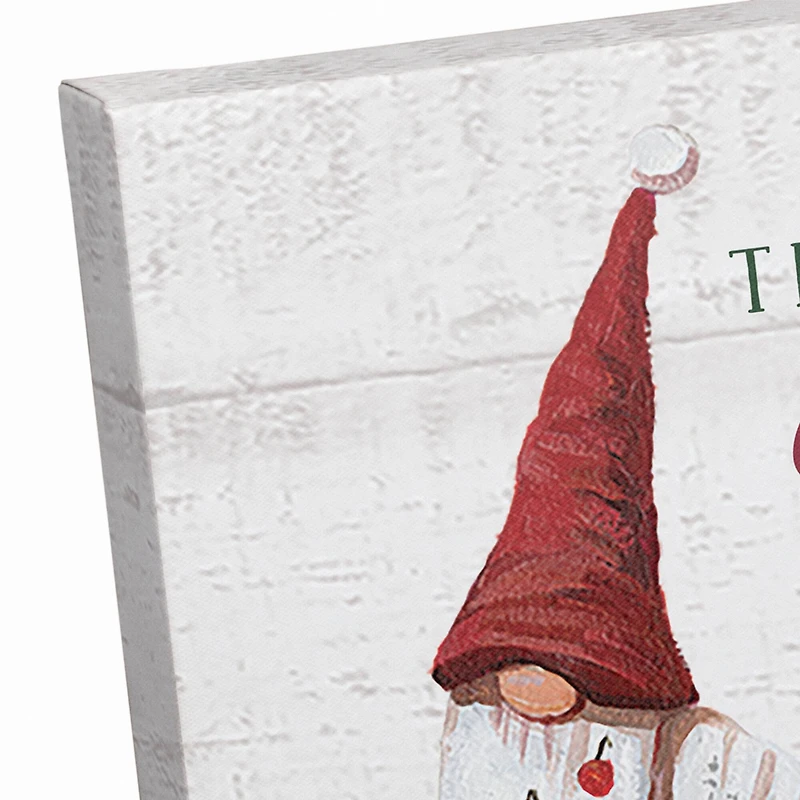 No Place Like Gnome for the Holidays Canvas Wall Art