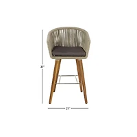 Gray Wood Modern Bar Stool