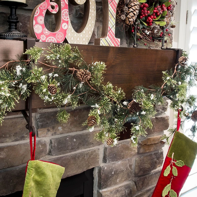 Village Lighting Mantel Garland & Stocking Hanger