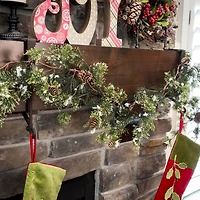 Village Lighting Mantel Garland & Stocking Hanger