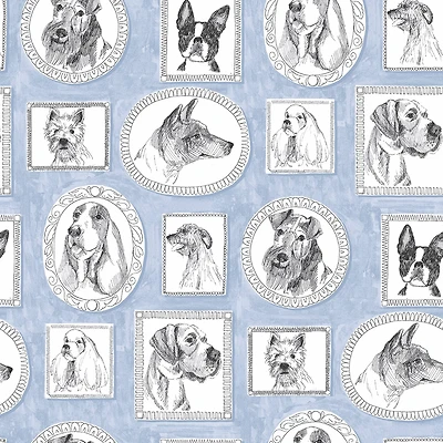 Surface Style Pup Portraits Peel & Stick Wallpaper
