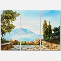 Designart - Mountains View By The Sea Side