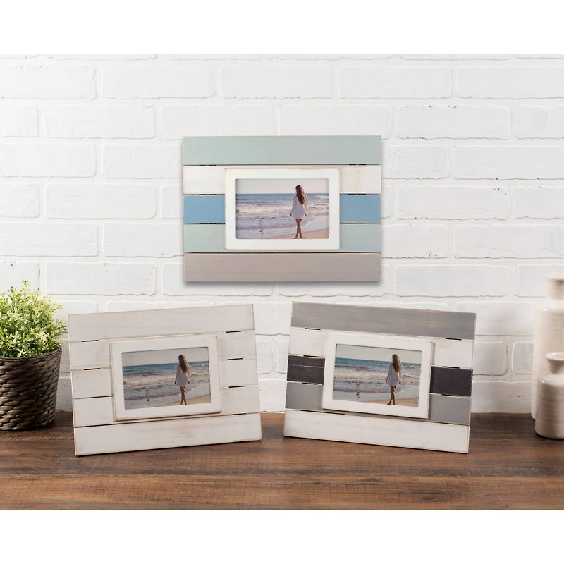 DII® White Shiplap 4" x 6" Picture Frame