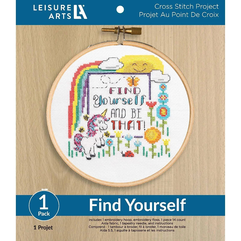 Leisure Arts® 7" Find Yourself Cross Stitch Kit