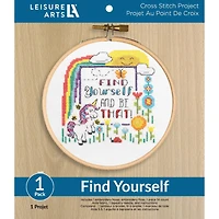 Leisure Arts® 7" Find Yourself Cross Stitch Kit