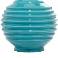 Blue Stoneware Modern Vase Set