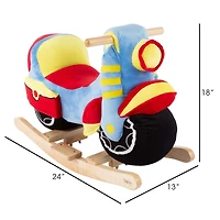 Toy Time Plush Ride-On Rocking Motorcycle