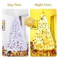Costway 9ft. Unlit White Pine Artificial Christmas Tree