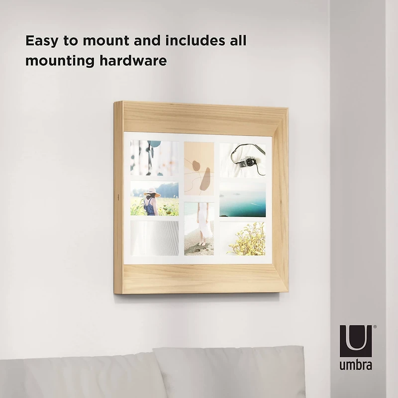 Umbra Lookout 4" x 6" Natural Wall Multi-Picture Frame