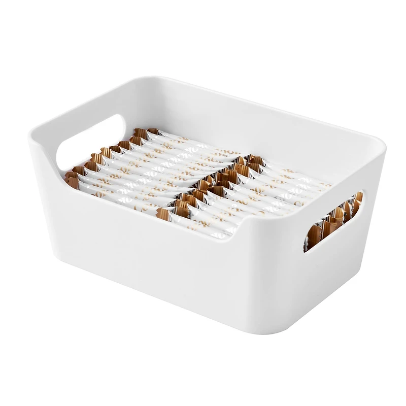 Small White Open Storage Bin by Simply Tidy®