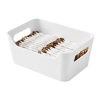 Small White Open Storage Bin by Simply Tidy®