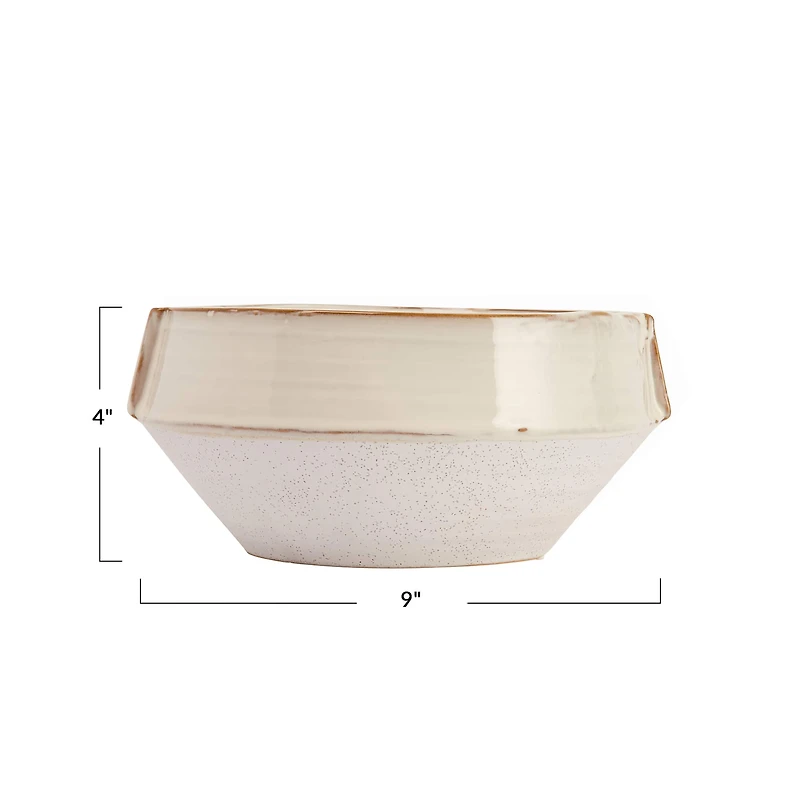 Hello Honey® 9" Ivory Reactive Glaze Stoneware Planter