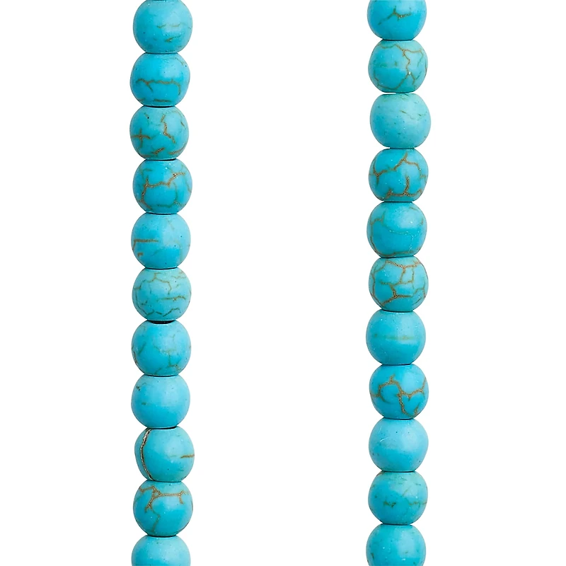 Turquoise Dyed Howlite Rondelle Beads, 4mm by Bead Landing™