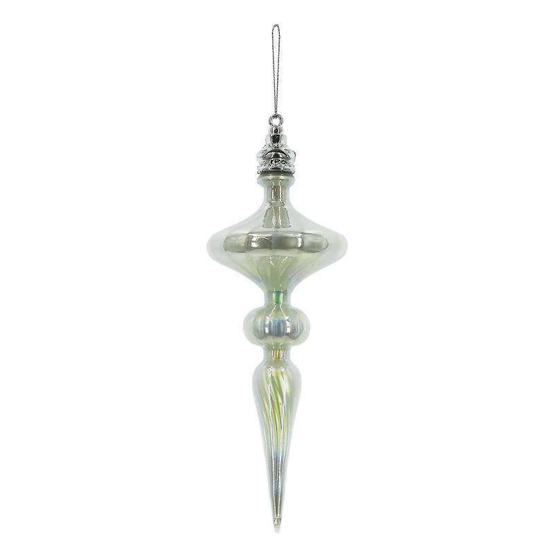 8.75" Iridescent Finial Glass Ornament by Ashland®
