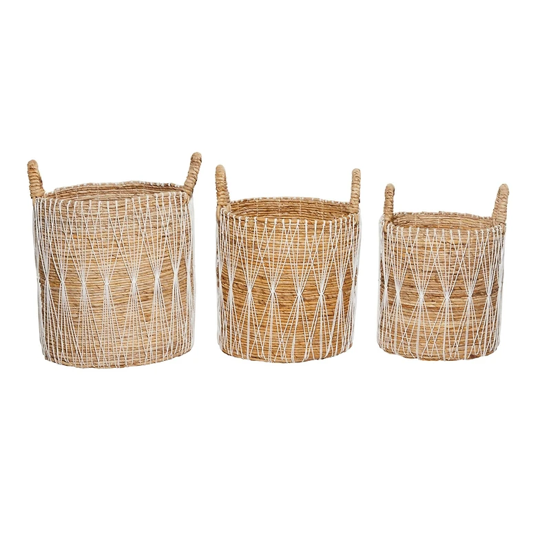 Brown Banana Leaf Storage Basket Set