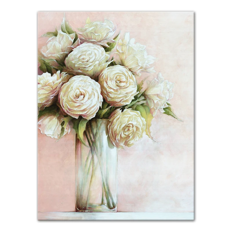 Blush Pink Bouquet 18" x 24" Canvas Wall Art