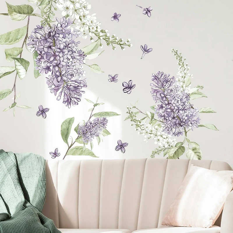 RoomMates Lilac Peel & Stick Giant Wall Decals