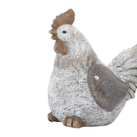 16" Gray Stone Country Hen Garden Sculpture