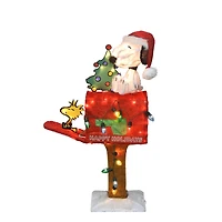 Peanuts® 2.5ft. 3D Pre-Lit Snoopy with Tree on Mailbox Yard Art