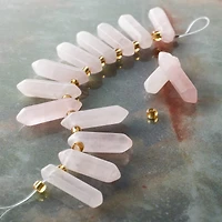 Rose Quartz Spike Beads by Bead Landing™