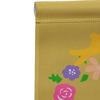 Golden Happy Easter Floral Hopping Bunnies Garden Flag