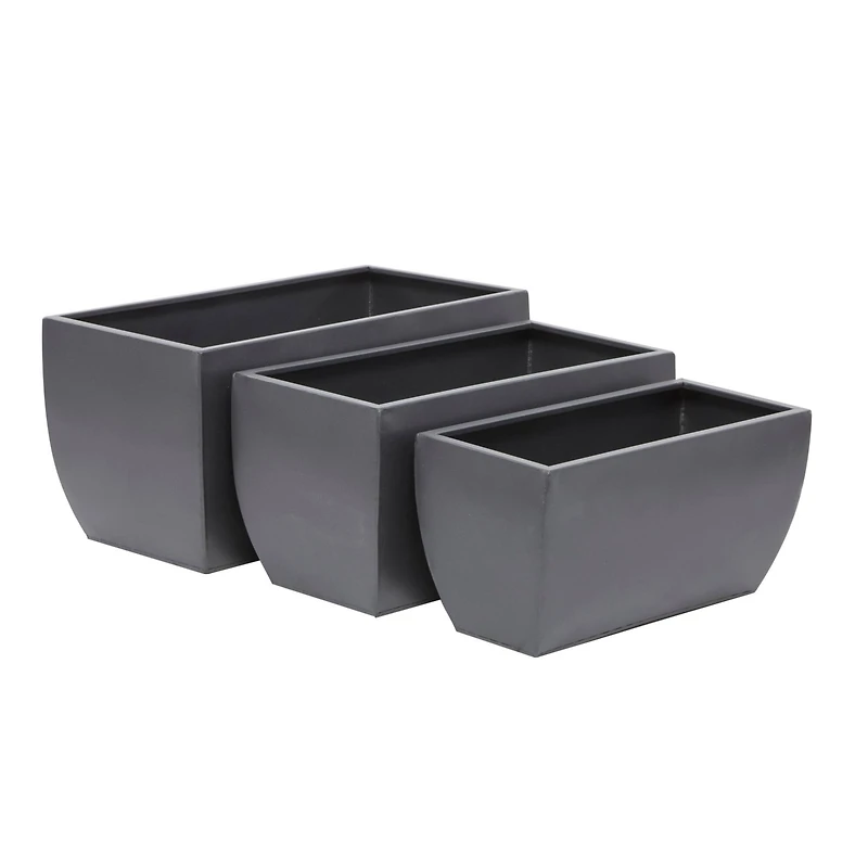 Grey Modern Planter, Set of 3" 20", 18", 16"