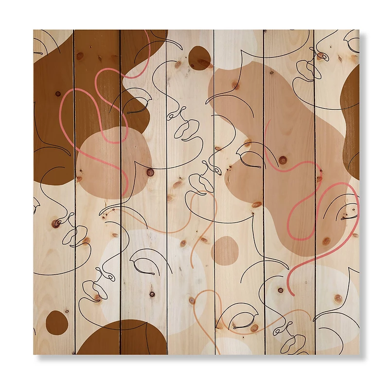 Designart - One Line Drawing Of Beautiful Woman