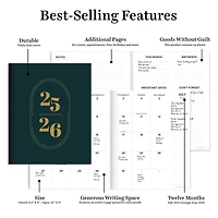 TF Publishing 2025-2026 Jade Medium Monthly Planner