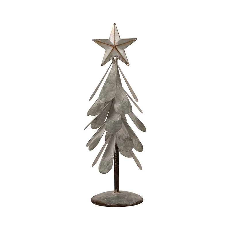 Glitzhome® Galvanized Metal Christmas Tree Table Décor Set