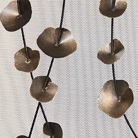 Gold Metal Modern Fireplace Screen, 32" x 56" x 1"