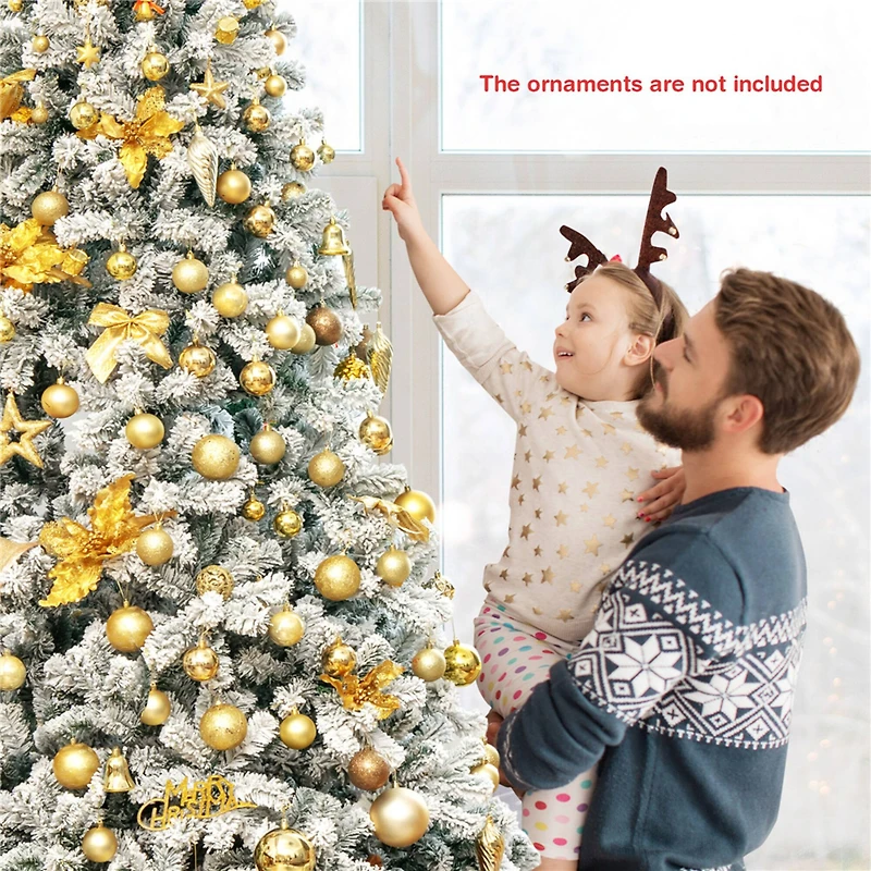 Costway 9ft. Unlit Snow Flocked Artificial Christmas Tree