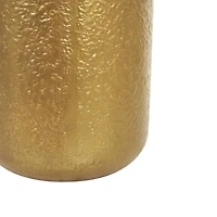 Gold Metal Tall Textured Hammered Floor Vase