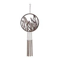33" Bronze Metal Dragonfly Wind Chime