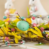 Glitzhome® 6ft Easter Egg & Flower Garland