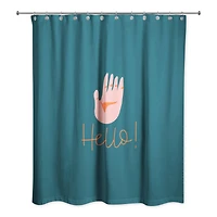 Hello Wave Shower Curtain