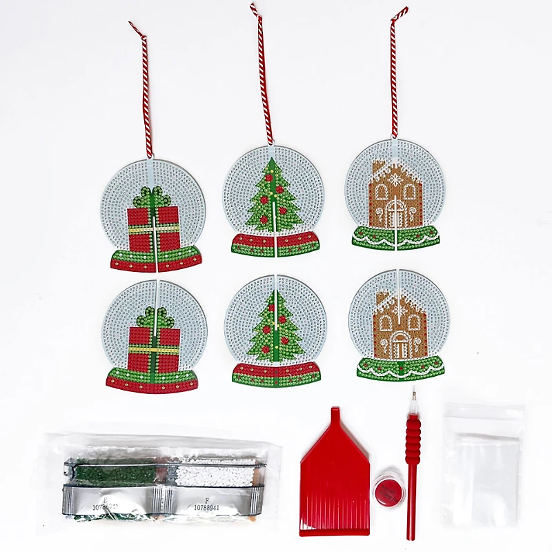 3D Snow Globe Ornament Diamond Art Kit by Make Market®