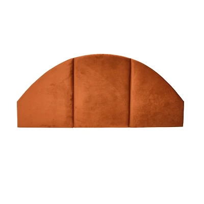 Hello Honey® NoSom 64" Queen Sized Terra Cotta Upholstered Velvet Panel Arched Headboard