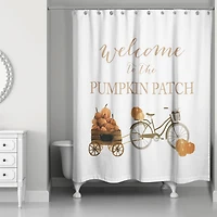Pumpkin Wagon Shower Curtain