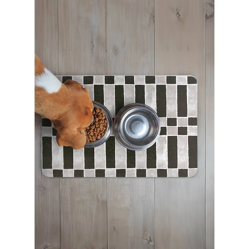 FloorPops Checker Black Stone Quick Drying Mat