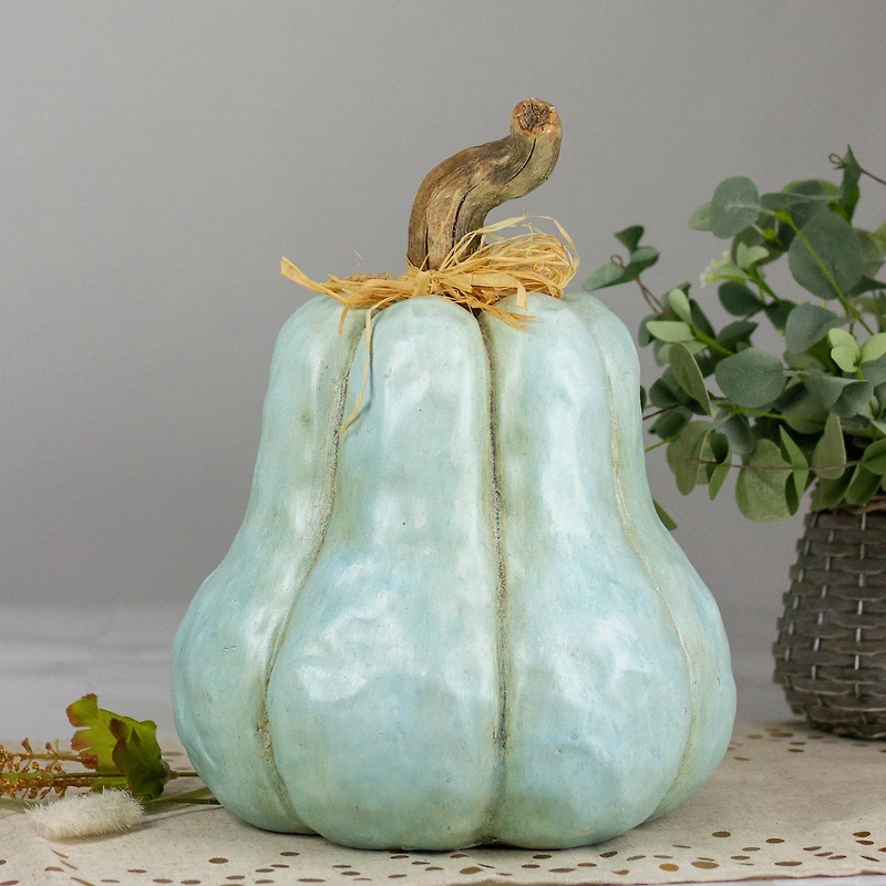 12" Blue Gourd Fall Harvest Tabletop Decoration