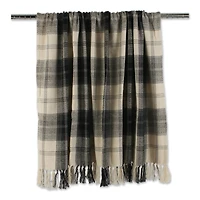 DII® Black & Cream Farmhouse Woven Throw