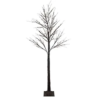 6ft. Pre-Lit Brown Twig Christmas Tree, Warm White LED Lights