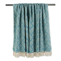 DII® Teal Basket Weave Woven Throw