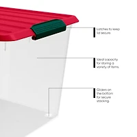 61.5qt. Latching Ornament Storage by Simply Tidy®