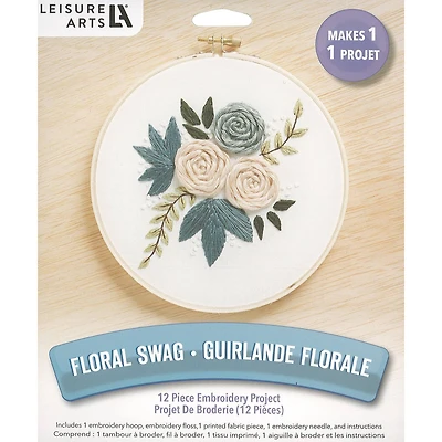 Leisure Arts® 6" Flower Swag Embroidery Kit