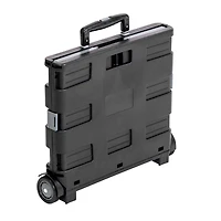 Honey Can Do Gray Fold-Up Rolling Storage Crate Cart