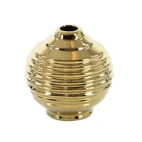 6" Gold Stoneware Glam Vase, 3ct.