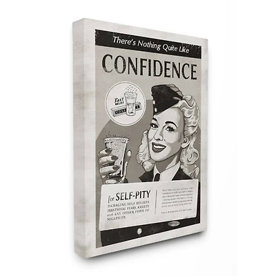 Stupell Industries Confidence Vintage Comic Book Canvas Wall Art